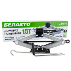 Купить Домкрат ромбовой Белавто 1,5т резиновая подушка, выс. подъема 110-390мм