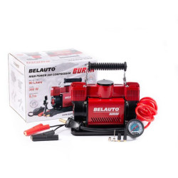Купить Компрессор автомобильный Белавто БУРАН двухцилиндровый с зажимами АКБ