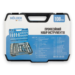 Купить Профессиональный набор инструментов в кейсе MÖLDER 1/2 ", 1/4" 72 T, CR-V, 108ед.