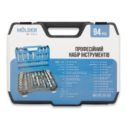 Купить Профессиональный набор инструментов в кейсе MÖLDER 1/2 ", 1/4" 72 T, CR-V, 94ед.