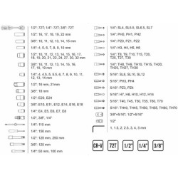 Купить Профессиональный набор инструментов в кейсе MÖLDER 1/2", 1/4", 3/8" 72Т, CR-V, 151ед.