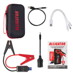 Купить Пусковое устройство Alligator Jump Starter 1500A/2500A 25800mAh со Smart-клемами и беспроводной зарядкой