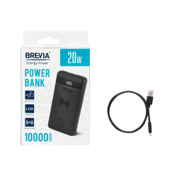 Buy Power Bank) Brevia 10000Mah 20w Wireless Qi10w Li-Pol, LCD