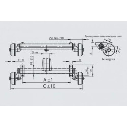 Купити Вісь торсіонна AL-KO гальмівна 1800 кг 1850 мм (112х5)