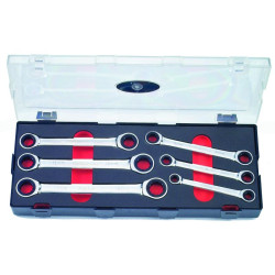 Купить Набор ключей накидных трещоточных 6 пр. (FORCE K50625)