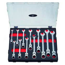 Купить Набор ключей трещоточных шарнирных 12 пр. (FORCE K51210F)