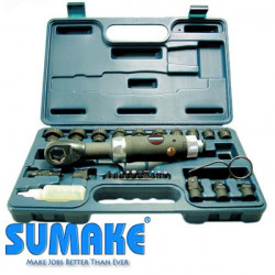 Купить 1/2" Пневмотрещотка угловая (34 Нм) с ударными головками (8-21 мм) (SUMAKE ST-5510K)