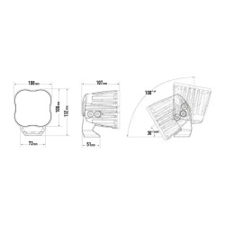 Купить Прожектор светодиодный Lazer RP Hyperspot 00RP-HYP