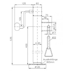 Купити Опорна стійка AL-KO домкратна 1300 кг 60 мм 535 мм х 365 мм