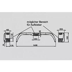 Купити Крило брудозахисне для причепа AL-KO 220х1466 мм Premium