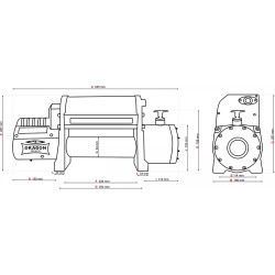 Купить Лебедка автомобильная электрическая Dragon Winch DWM 12000 HDI synthetic 12 В