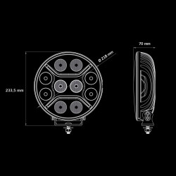 Купити Світлодіодний ліхтар Strands Dark Knight INTENSE 9" з ⬜️🟧 з габаритним світлом