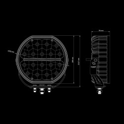 Купити Додаткова фара дальнього світла Strands Big Energy 9" з ⬜️🟧 габаритними вогнями