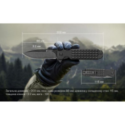 Купить Ніж складаний Ganzo G627-BK чорний