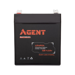 Купити Акумулятор глибокого розряду LiFePO4 AGENT 12V 4.5Ah 89х100х70mm IFM12-45E2