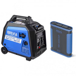 Купити Комплект генератор інверторний Brevia 2,0кВт (ном 1,8кВт) з електростартером + повербанк (Power Bank) Brevia ePower 48Ah