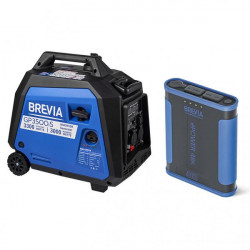 Купити Комплект генератор інверторний Brevia 3,3кВт (ном 3,0кВт) з електростартером + повербанк (Power Bank) Brevia ePower 48Ah