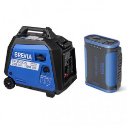 Купить Комплект генератор инверторный Brevia 3,3 кВт (ном 3,0 кВт) с электростартером + повербанк (Power Bank) Brevia ePower 96Ah