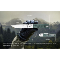 Купить Ніж складаний Ganzo G767-GB зелений