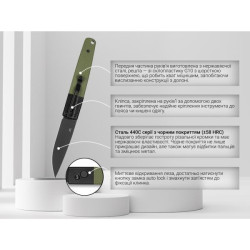 Buy Than a folding ganzo g721b -g green, black blade