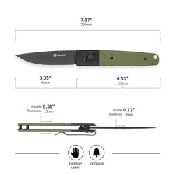Buy Than a folding ganzo g721b -g green, black blade