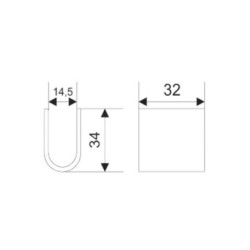 Купити Зустрічник вертикального замка борта 32х34х14,5 мм Польща (1703310008)