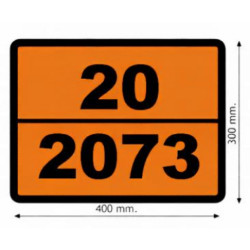 Купити Інформаційна табличка ADR &quot;Рідкий аміак 20-2073&quot; Bicma Bicma Цинк Італія (2602991981)