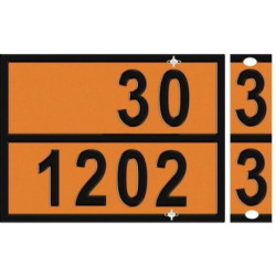 Купити Інформаційна табличка трансформована ADR &quot;Дизель 30-1202/Бензин 33-1203&quot; Bicma Bicma Нерж Італія (2601391451)