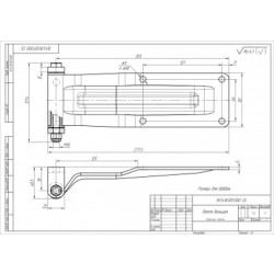 Купить Петля задніх дверей фургона в зборі 265х83х4 мм Комтранс Цинк Україна (ВЛ-418.031.001)