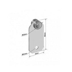 Купити Ролик бокової штори Ø22x21x78 KRONE Цинк Польща (1804322271)