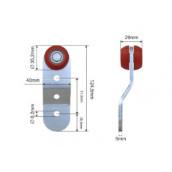 Купити Ролик бокової штори Ø35,2x29x124,5 KOGEL-KRONE Цинк Польща (1804324311)