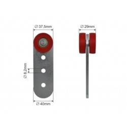 Купити Ролик бокової штори Ø37,5x29x128 SCHMITZ Цинк Versus Original Польща (1804336040)