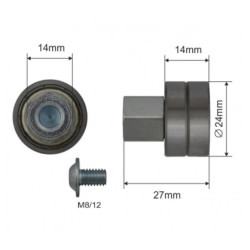 Купити Ролик зсувного даху Ø24x14x27 Цинк Sesam Польща (1804324271)