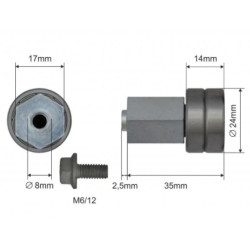 Купити Ролик зсувного даху Ø24x14x35 Цинк Edscha Польща (1804324272)