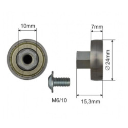 Купити Ролик зсувного даху Ø24x7x15,3 Цинк Польща (1804324273)