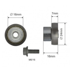 Buy Roller of the landslide roof Ø24x7x16 Alta Zinc (1804324310)