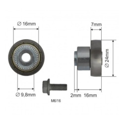 Купить Ролик зсувного даху Ø24x7x16 Цинк Edscha Польща (1804324281)