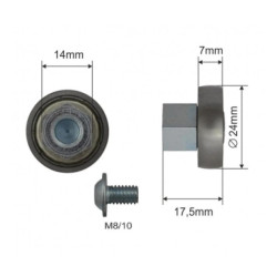 Купить Ролик зсувного даху Ø24x7x17,5 Цинк Польща (1805326043)