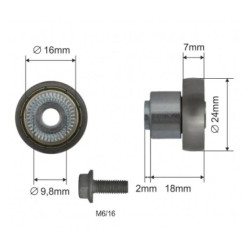 Купить Ролик зсувного даху Ø24x7x18 Цинк Польща (1804324306)