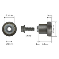 Купить Ролик зсувного даху Ø24x7x20,5 Цинк Польща (1804324285)