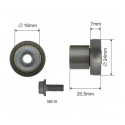 Купить Ролик зсувного даху Ø24x7x20,5 Цинк Польща (1804324293)