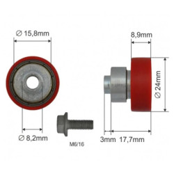 Купить Ролик зсувного даху Ø24x8,9x17,7 Цинк Польща (1805326042)