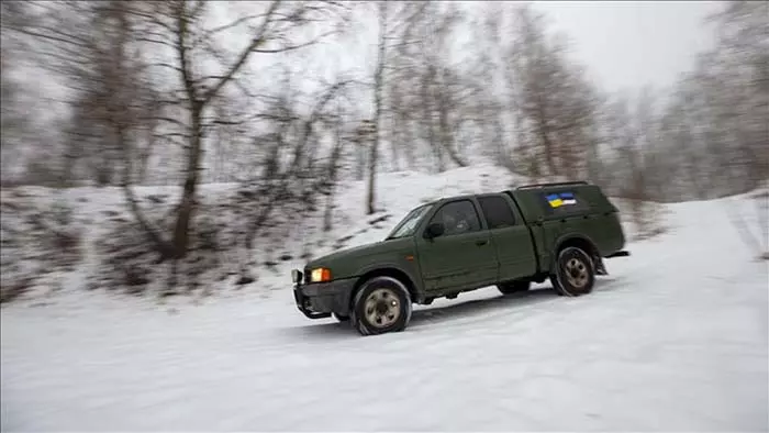 Обучение украинских военных вождению по бездорожью
