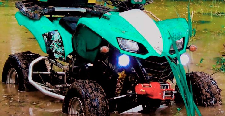Лебедка Dragon Winch 3500 ST на квадроцикле купить в Украине