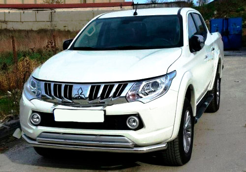 Изменения внешнего вида Мицубиси Л200 при помощи передней защиты купить в Украине