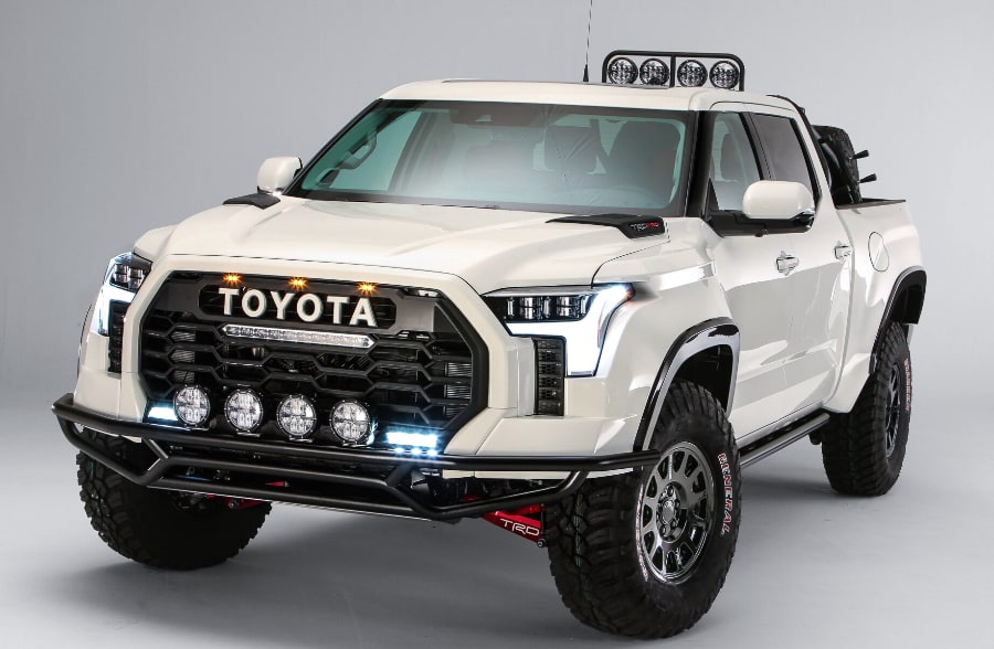 Нове покоління Toyota Tundra 2022 у версії TRD Desert Chase Tundra аксесуари намет на дах кунг кошик купити ціна Україна Київ