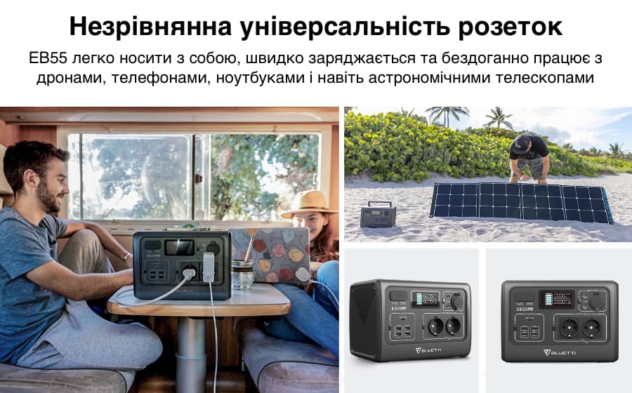 Зарядна станція Bluetti EB55 купити в Україні в наявності ціна доставка оригінал