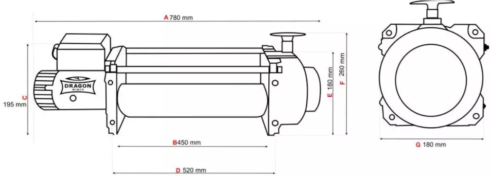 купить лебедку на эвакуатор Dragon Winch DWT 15000 HDL