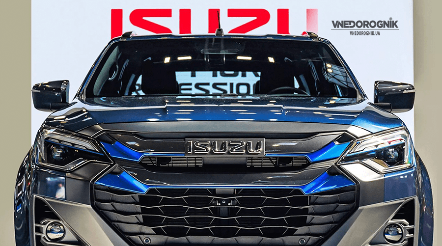 Электрический пикап Isuzu D-Max EV 2025, вид спереди – обзор от Vnedorognik.ua