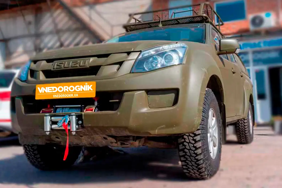 Установка лебедки в бампер на Isuzu D-Max